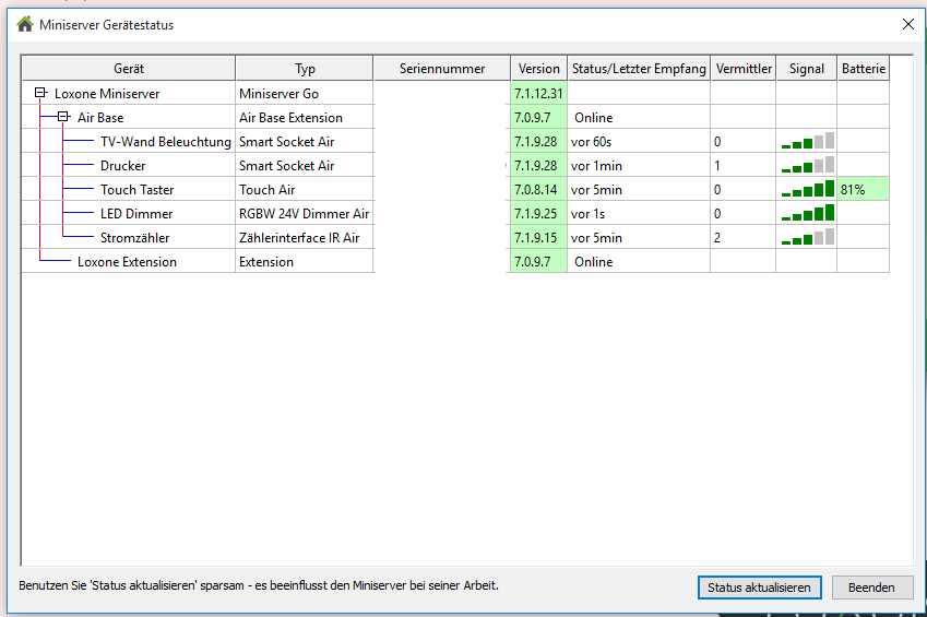 Klicke auf die Grafik für eine vergrößerte Ansicht

Name: Loxone Gerätestatus.png
Ansichten: 2754
Größe: 23,9 KB
ID: 24653