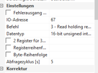 Klicke auf die Grafik für eine vergrößerte Ansicht

Name: Modbus_e3dc_Config_PVLeistung.PNG
Ansichten: 4363
Größe: 30,1 KB
ID: 315007