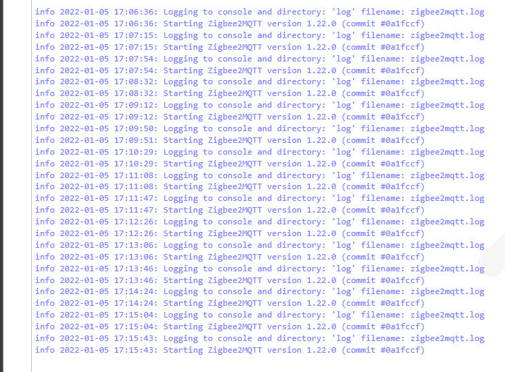 Klicke auf die Grafik für eine vergrößerte Ansicht  Name: Zigbee2Mqtt-LOG.jpg Ansichten: 0 Größe: 295,4 KB ID: 331834