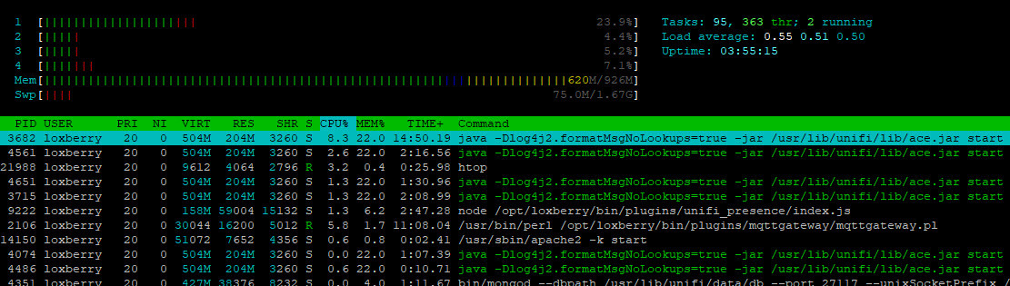 Klicke auf die Grafik für eine vergrößerte Ansicht  Name: htop.jpg Ansichten: 0 Größe: 217,4 KB ID: 331951