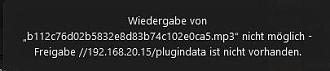 Klicke auf die Grafik für eine vergrößerte Ansicht

Name: 1 Fehlermeldung in Sonos App bei TTS Ausgabe.jpg
Ansichten: 711
Größe: 10,9 KB
ID: 436632